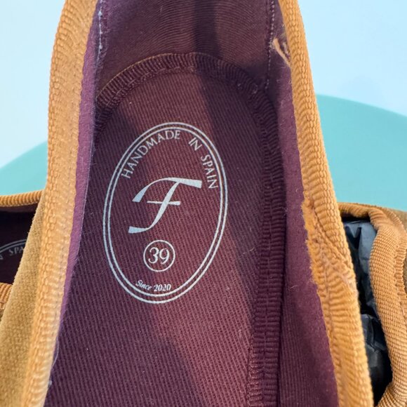 NEW Flabelus Velvet Slipper - Elinor Brown with Brown Piping Size 8 - Picture 9 of 9